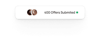 400 Offers Submitted