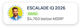 Escalade IQ 2026 saved price details
